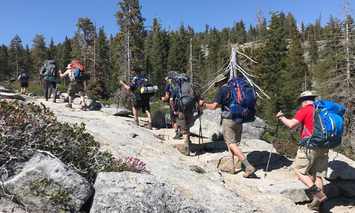 TAPS Surviving Men hike Yosemite National Park