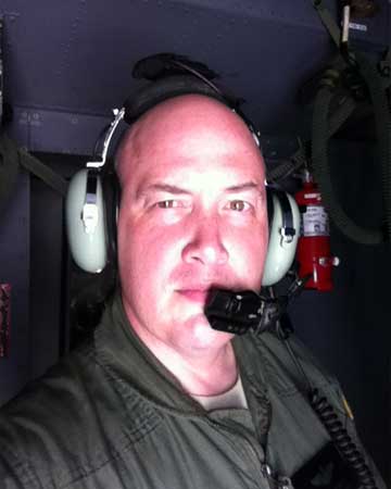 Master Sgt. John Charles Bouchard in his flight gear.