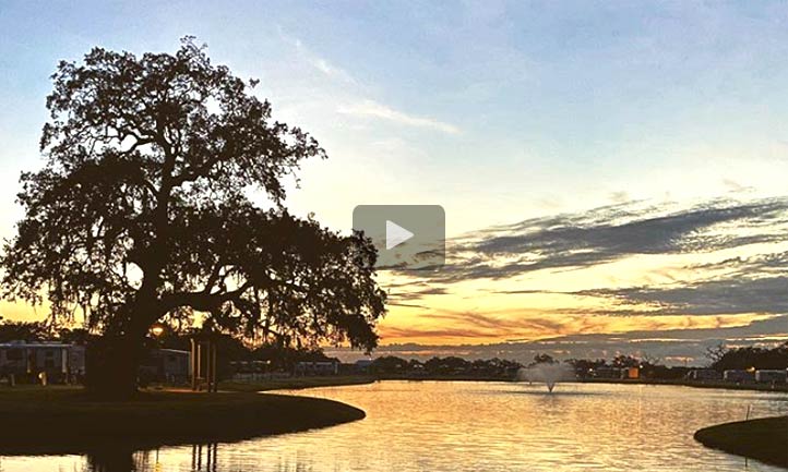 lake scene at sunset