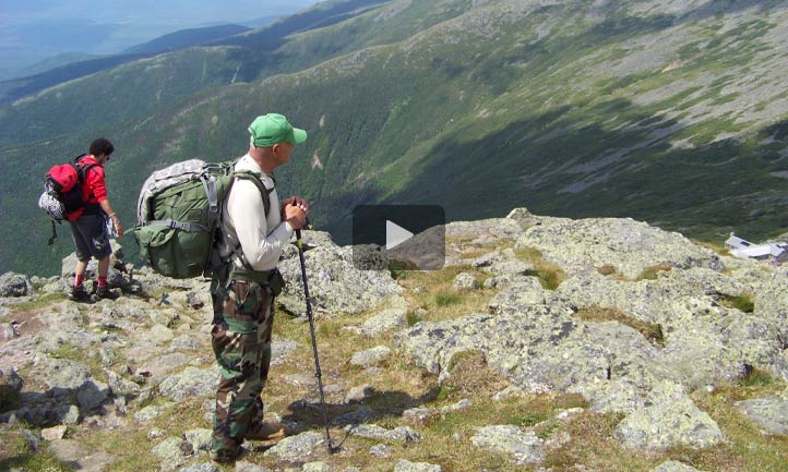 Hiker at mountain top