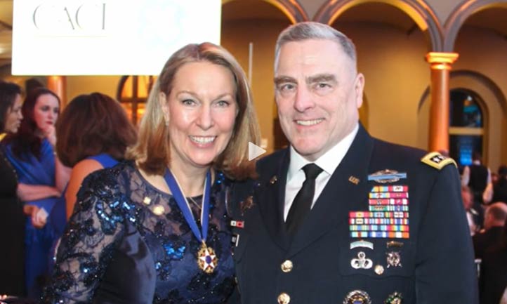 General Mark Milley and Bonnie Carroll at TAPS event