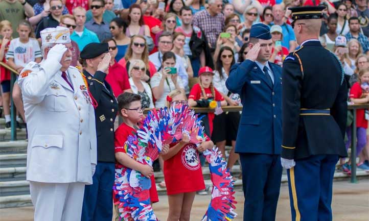 Tomb of the Unknown Soldier TAPS Kids Wreath Laying
