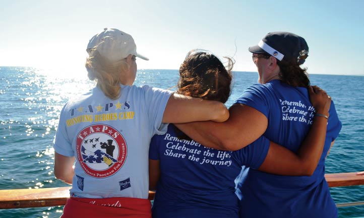 Military survivors embrace