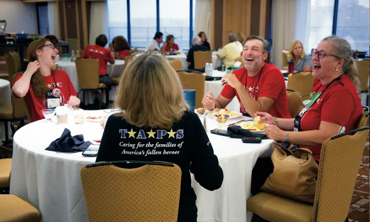 Survivors laugh together at TAPS Seminar