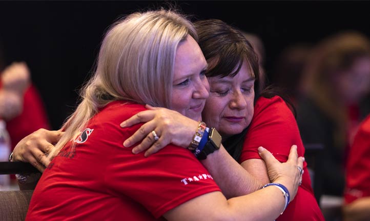 TAPS Survivors embrace