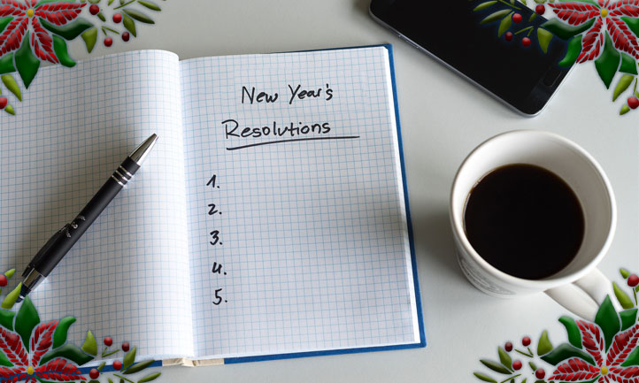 New Year Resolution notepad