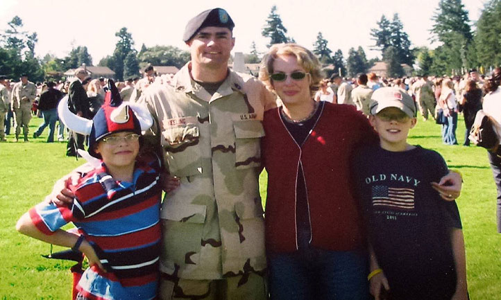 Keeling Family at military event