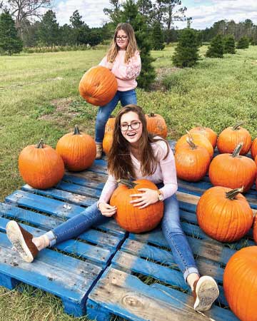 Hester girls at pumpkin patch