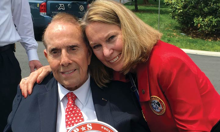 Bob Dole and Bonnie Carroll