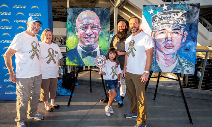TAPS families received portraits of their fallen heroes painted by Joe Everson 