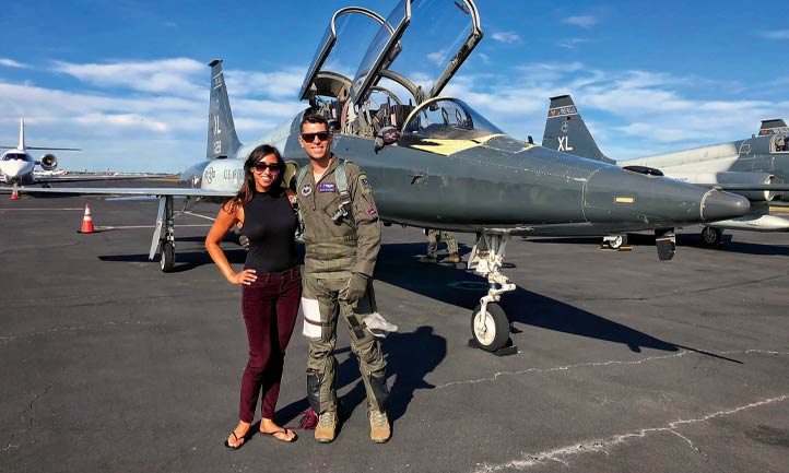 Sonia Rai and U.S. Air Force Captain John Graziano