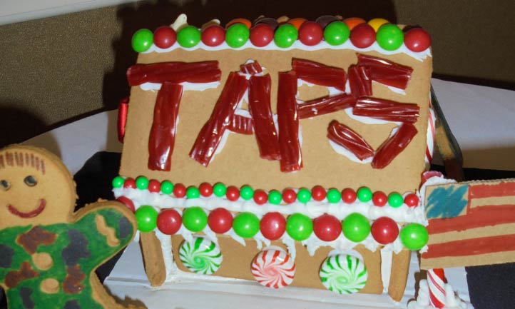 Ginger Bread House with TAPS on roof