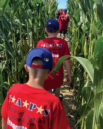 TAPS families navigate through the corn fields 