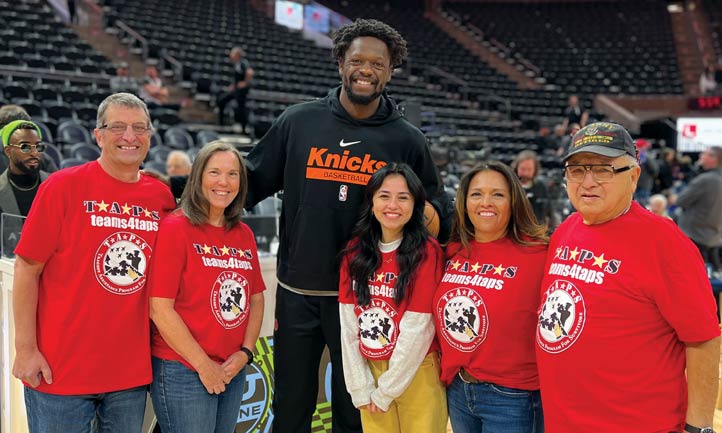 New York Knicks forward, Julius Randle, visits with TAPS families 