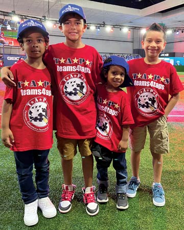 TAPS kids at MLB All-Star Clinic at Play Ball Park