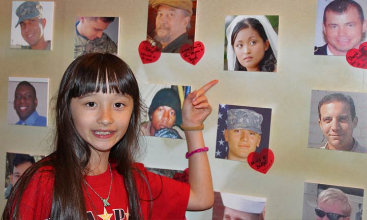 TAPS Youth at Fallen Hero Wall