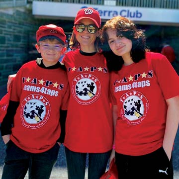 Mom and kids at teams4taps event