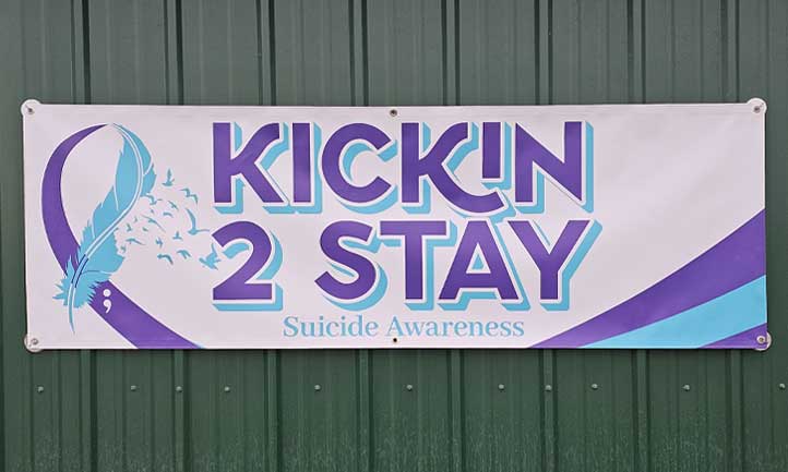 Kickin 2 Stay Suicide Awareness Banner