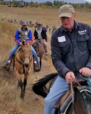 Larry Mace on horseback Larry Mace on horseback