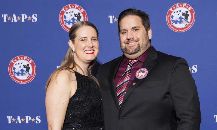 Garrett and Amanda Schmidt at the 2024 TAPS Honor Guard Gala