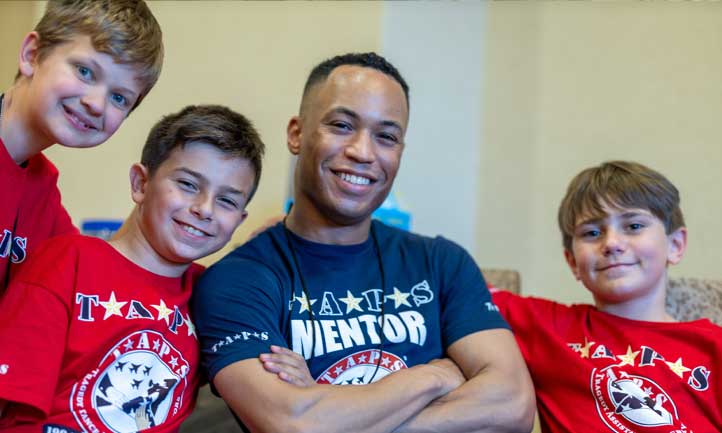 Good Grief Camp Youth in with Military Mentor Good Grief Camp Youth in with Military Mentor