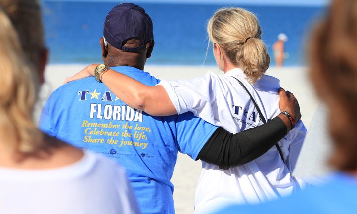 Survivors arm in arm