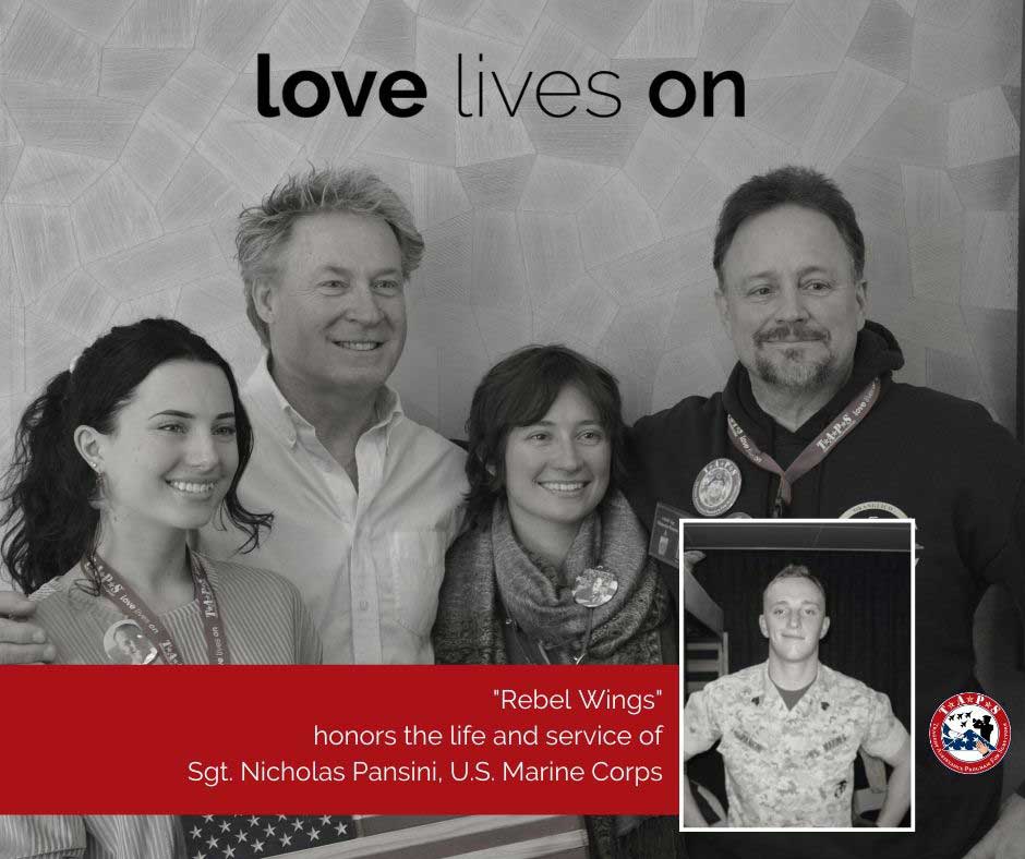 love lives on facebook graphic - rebel wings